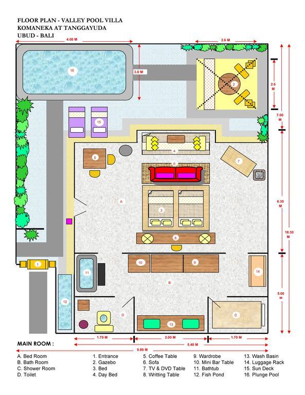 Villa de 1 dormitorio con piscina - valle