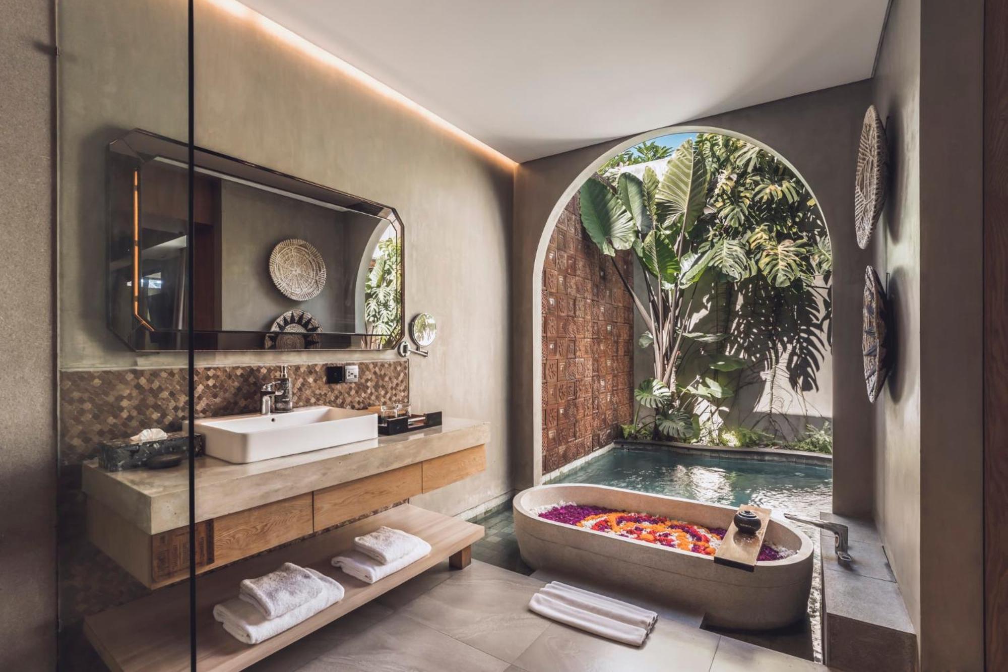 Smart One Bedroom Villa Private Pool Bathtub